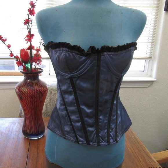 Fredrick's boned blue strapless corset bust 36 - Picture 1 of 6